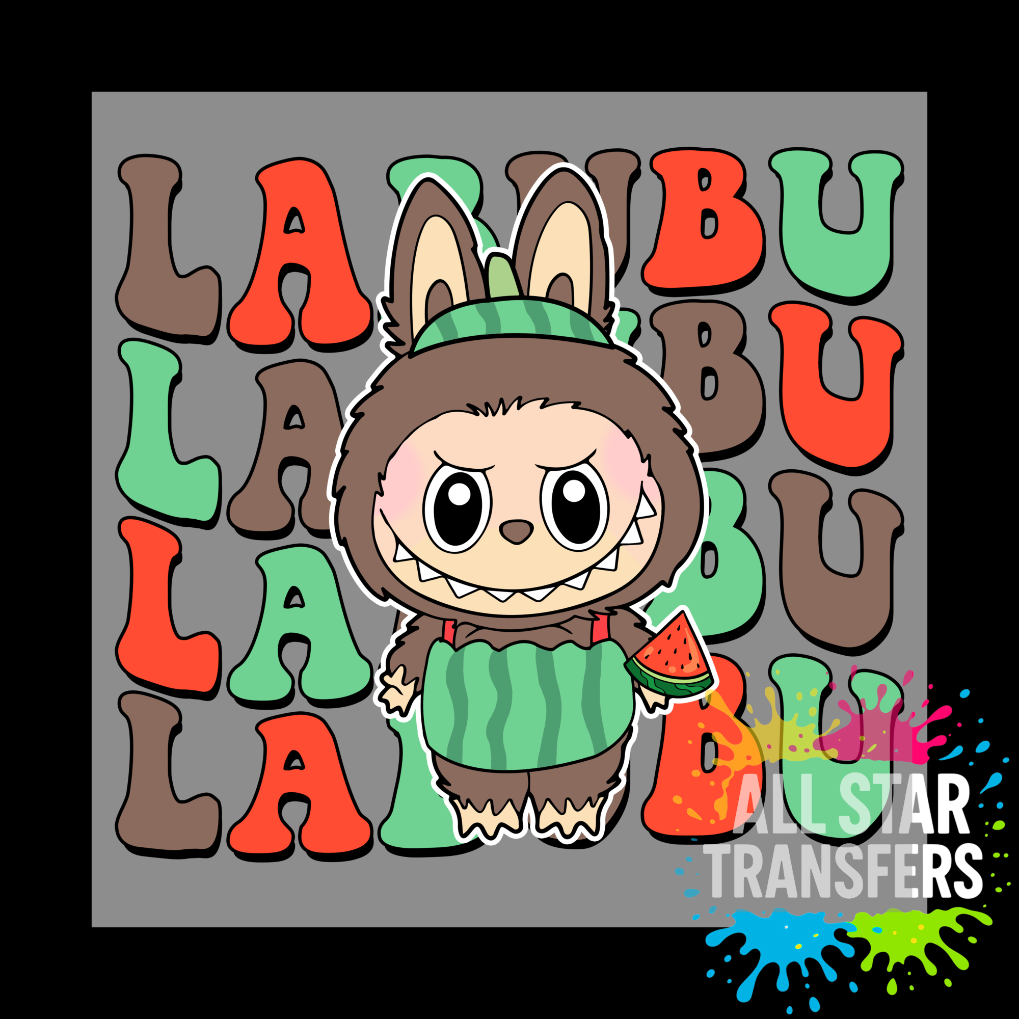 Cute Monster Wave - Brown/Red/Green