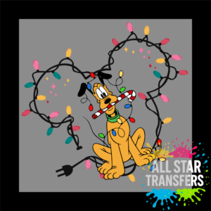 Tangled in Christmas Lights - Dog