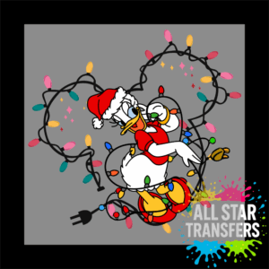 Tangled in Christmas Lights - Girl Duck