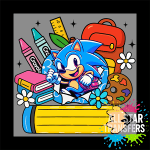 School Pencil - Blue Hedgehog