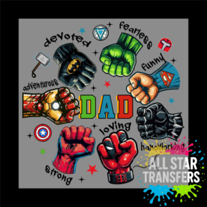 Superhero Fists - Dad Words