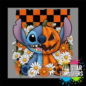 Halloween - Blue Alien - Half Pumpkin