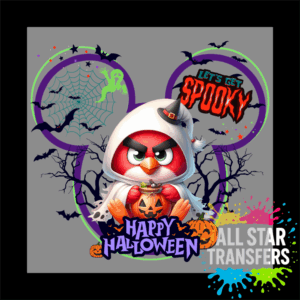 Happy Halloween - Purple/Green - Red Bird