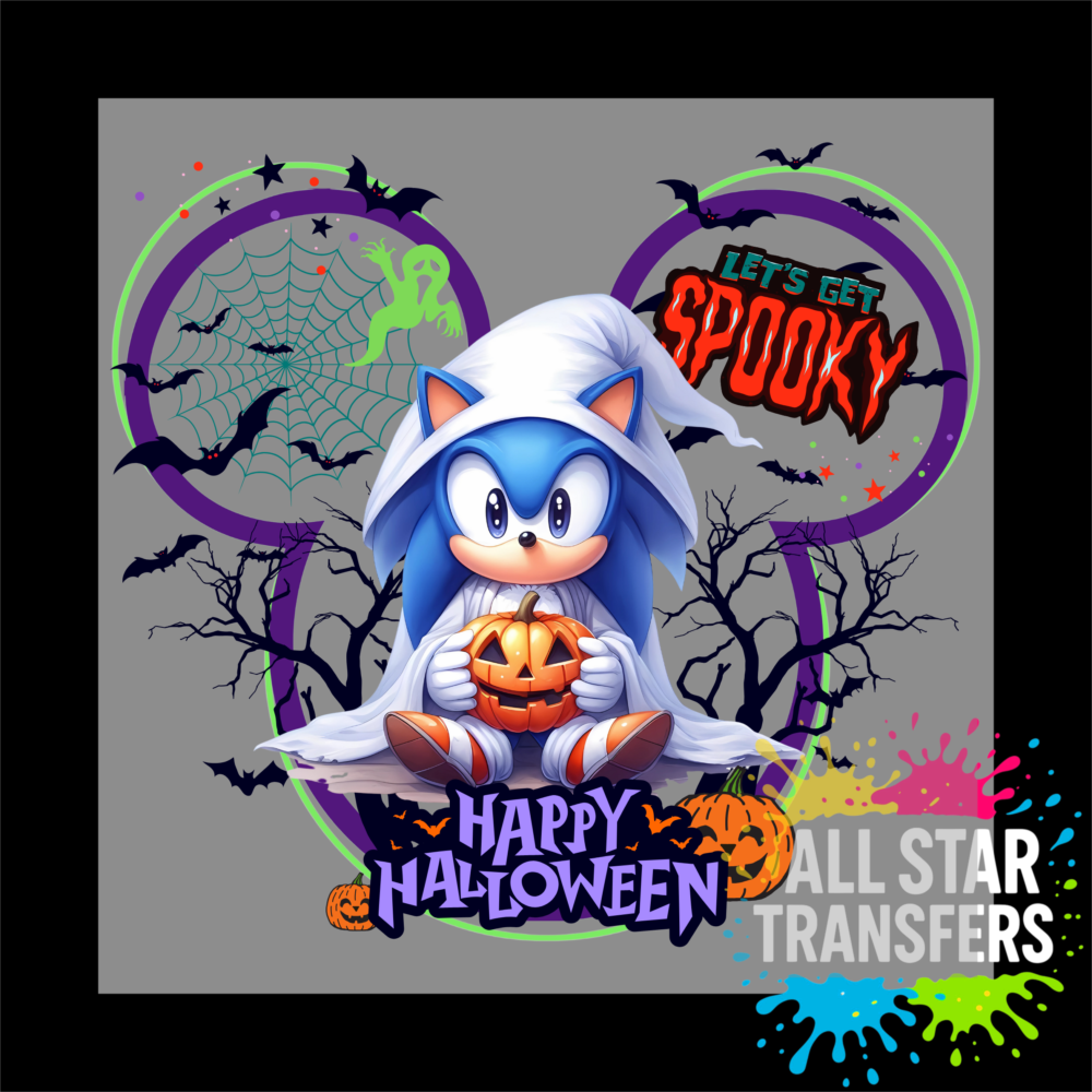 Happy Halloween - Purple/Green - Blue Hedgehog