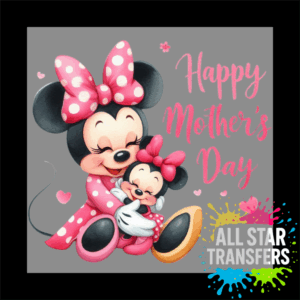 Watercolour Happy Mothers Day - Girl Mouse & Baby - Design 1