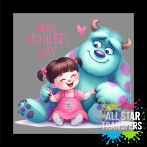 Watercolour Happy Mothers Day - Silly Monster & Boo