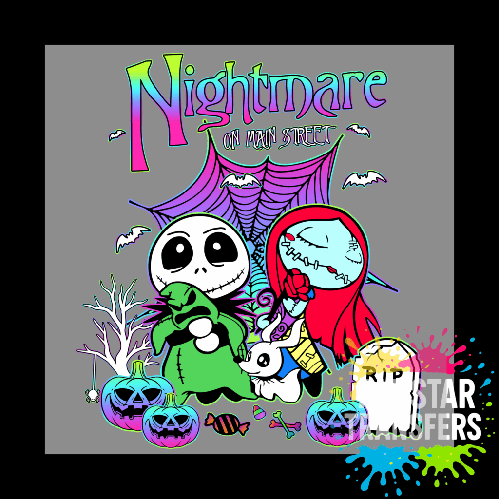 Halloween - Skeleton Nightmare Purple Web