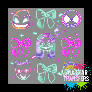 Halloween - Skeleton gang Outline & Bows