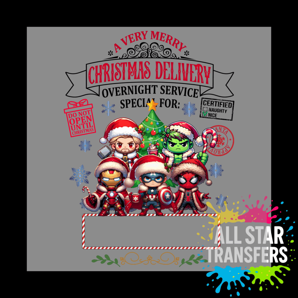 A Very Merry Christmas Delivery - Superhero's Design 1