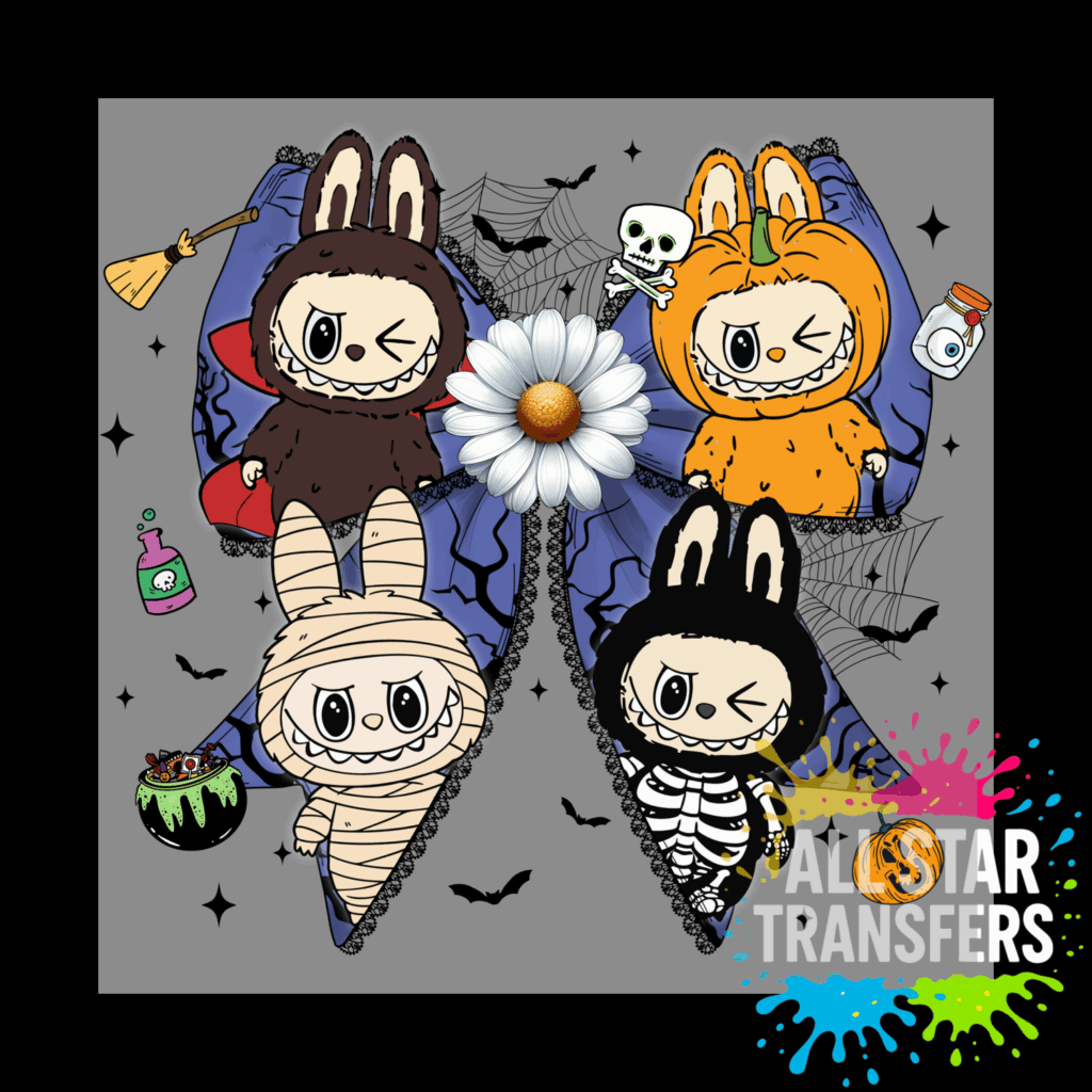Cute Monster Halloween - Bow & Flower