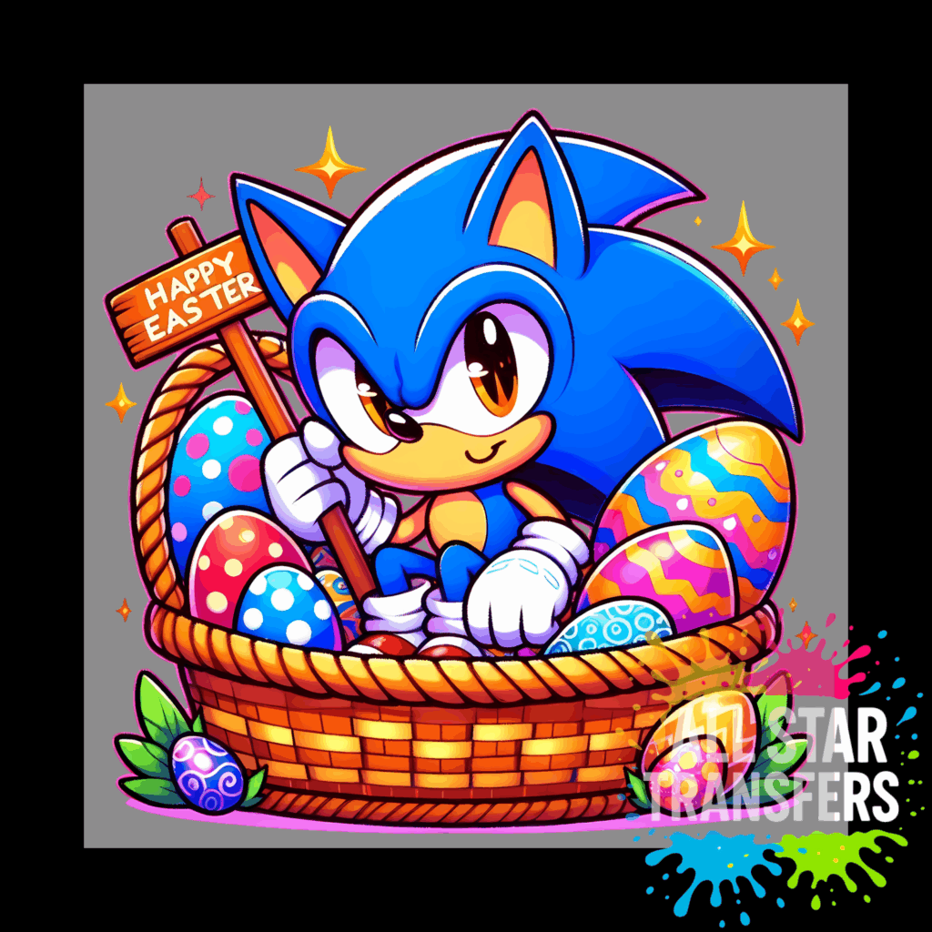 Blue Hedgehog - Happy Easter