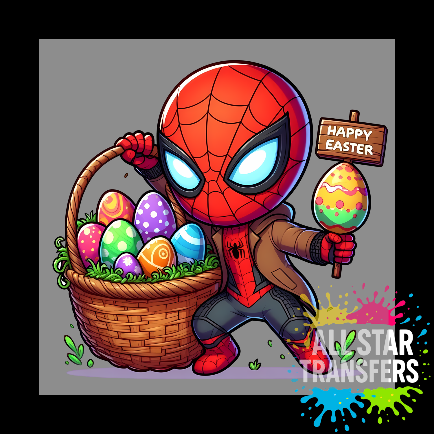 Spider - Happy Easter - Basket