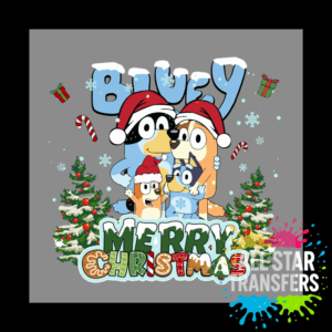 Blue Dog - And Pups Santa Hats