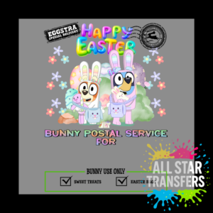 Happy Easter - Special Delivery Bluey and Friend