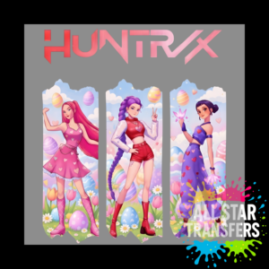Easter Huntrix 3 Block Huntrix red text