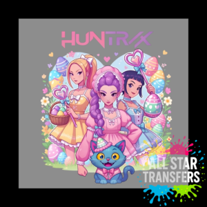 Easter Huntrix With Cat and Eggs