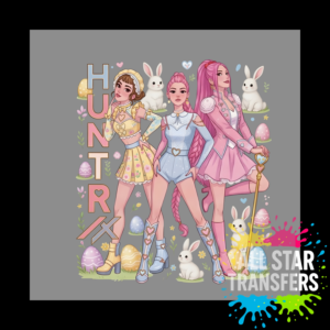 Easter Huntrix Bow peep left hand text