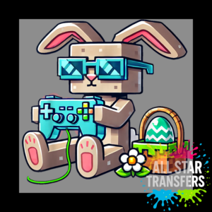 Easter Square Bunny sat with Controller