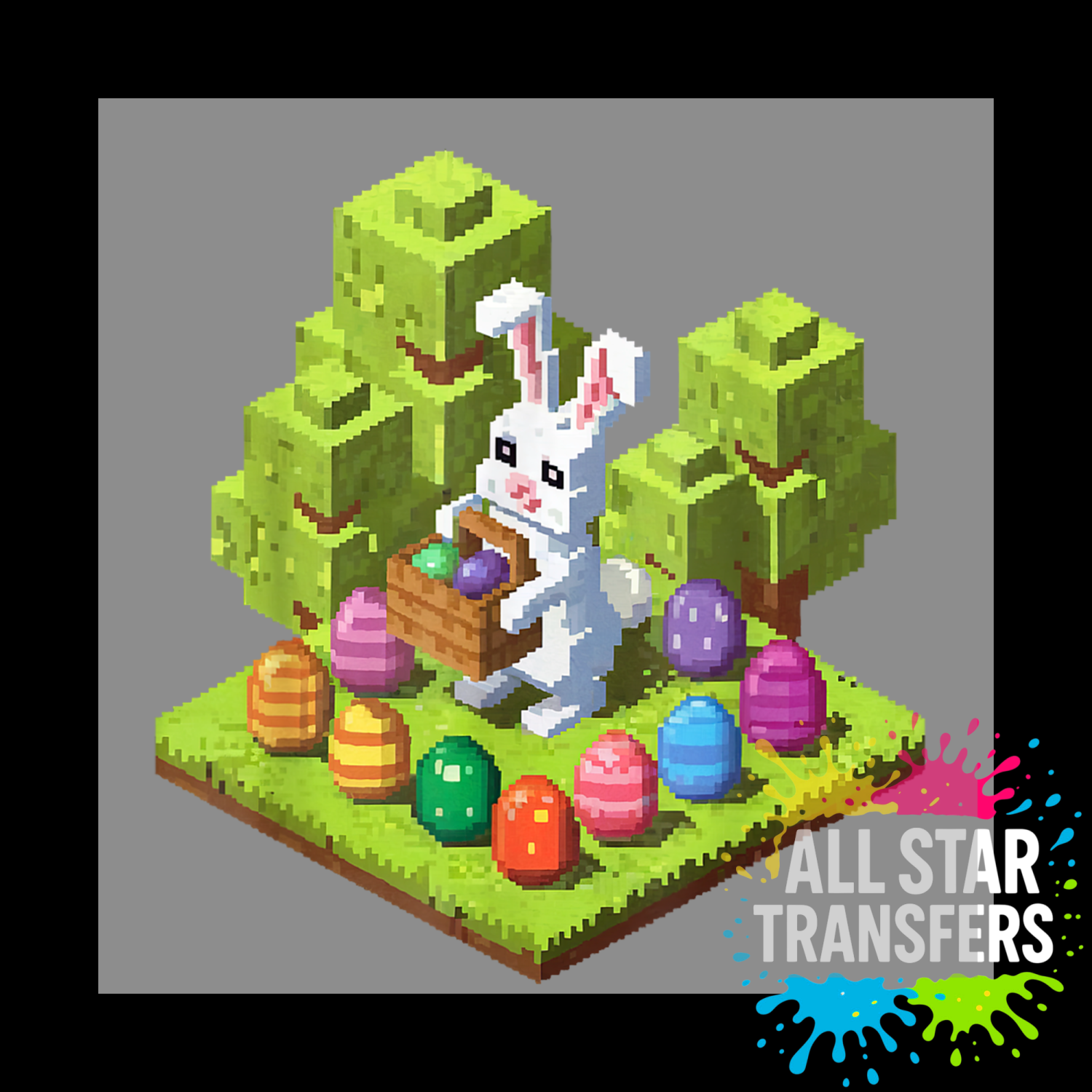 Easter Square Bunny Field